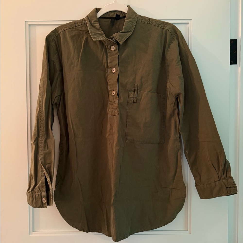 Topshop Boutique Olive Green Casual Shirt